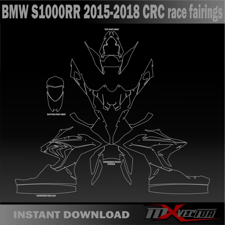BMW S1000RR 2015-2018 CRC race fairings