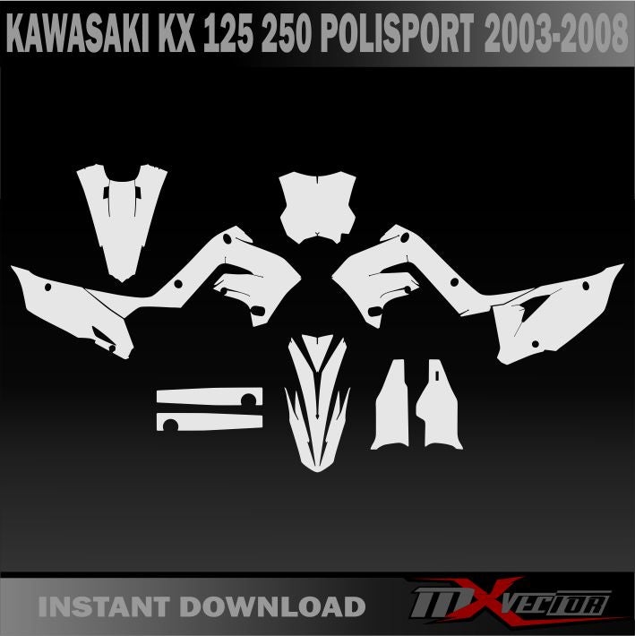 KAWASAKI KX 125 250 POLISPORT RESTYLE 2003-2008